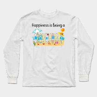 Happiness Is Being A Grandmommy Summer Beach Happy Mother's Day Long Sleeve T-Shirt